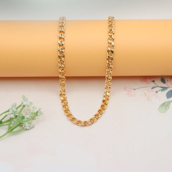 "Bold Rose Gold Chunky Chain Necklace for Statement Styling , XPNL0164 - Picture 8 of 12